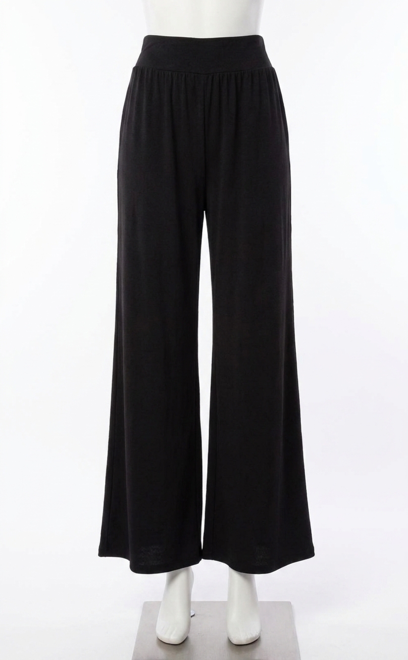 NEW BOBI wide leg jumpsuit in black